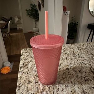 Grande pink studded Starbucks cup